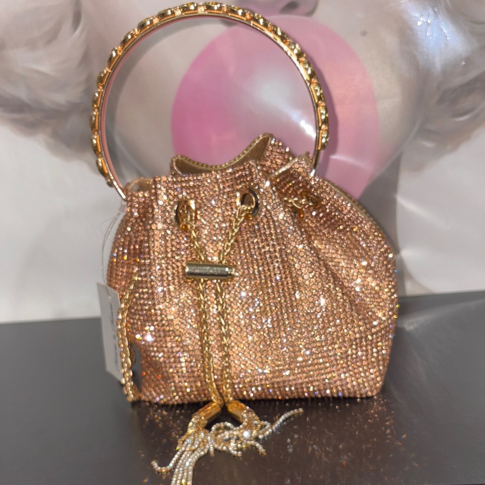 Elegant Gold Beaded Women's Bag